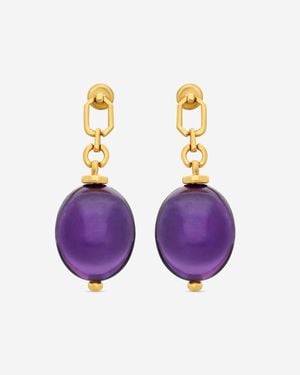 Goshwara Freedom 18K Amethyst Tumble Earrings Je0125-Am - Purple