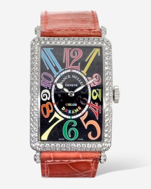 Franck Muller Long Island Color Dreams 18K Diamond Automatic Ladies Watch 1200Scd - Black