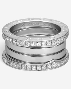 BVLGARI Bulgari B.Zero1 18K Diamond Four Band Ring Sz. 6.75 04719 - Metallic