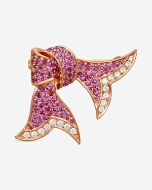 Suuna 18K Diamond & Sapphire Bow Pin Kp9006Kspg - Red