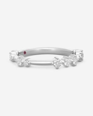 Hearts On Fire Love Code 18K Diamond Band Ring Sz. 6.5 Hp-Hba75648W-C - White