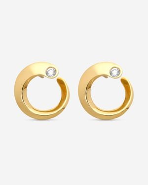 Crivelli Like 18K Diamond C Earrings E0271E - Metallic