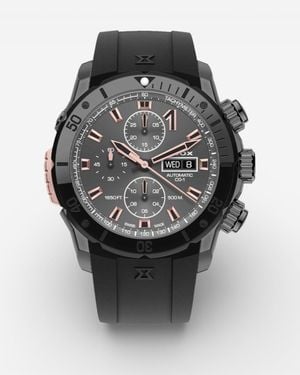 Edox Co-1 Chronograph Pvd Stainless Steel Automatic Watch 01128-37Gnrca-Gnr - Black