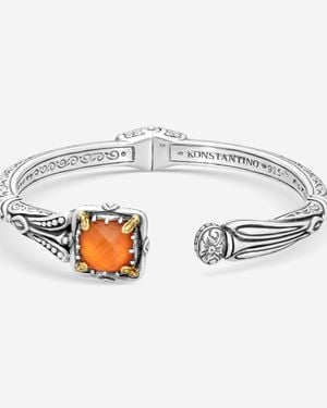 Konstantino Gen K Sterling & 18K Carnelian Bracelet Bkj682-54 - Metallic