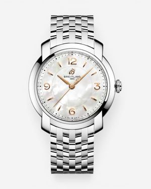 Breitling Premier Stainless Steel Quartz Ladies Watch A77330121A2A1 - Metallic