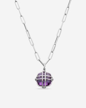 Goshwara Freedom 18K Amethyst Cage Pendant Jp0034-A-Am-Wg - White