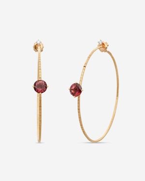 Mattia Cielo Rugiada Pietre 18K & Titanium Diamond & Tourmaline Hoop Earrings Ljwr332-P - White