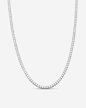 Ina Mar 10.00 Ctw Round Diamond 4-Prong Tennis Necklace N1197J-Fw-1000F - Metallic