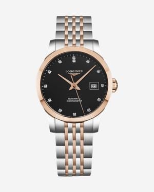 Longines Record Stainless Steel Diamond Automatic Ladies Watch L2.321.5.57.7 - Metallic