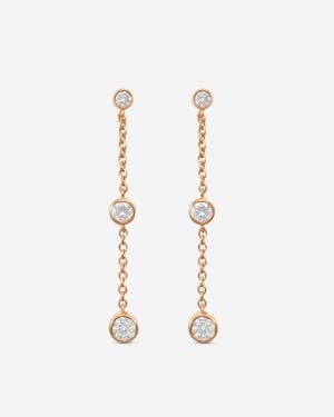 Memoire Cascade 18K Diamond Drop Earrings Fezy102-Rg - Metallic