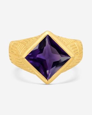 Suuna 18K Parquet Amethyst Statement Ring Sz. 6.25 R2870Amy - Blue