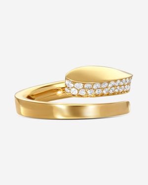 Crivelli 18K Diamond Slim Wrap Ring Sz. 7 R0216E-7 - Metallic