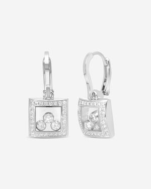 Chopard Happy Curves 18K Diamond Drop Earrings 839224-1004 - White