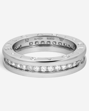 BVLGARI Bulgari B.Zero1 18K Diamond One Band Ring Sz. 6 329357 - Metallic