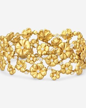 Suuna 18K Diamond Blossom Bracelet B3721Y - Metallic
