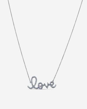 Sydney Evan "Love" 14K Blackened Sapphire Pendant Necklace N19568S-B18Xt - Metallic
