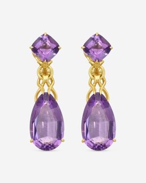 Goshwara G-One 18K Amethyst Earrings Je0085 - Purple
