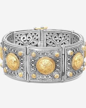 Konstantino Sg Classic Sterling & 18K Onyx Bracelet Bkj38-130-7U - Yellow