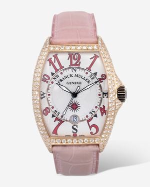 Franck Muller Cintree Curvex Mariner 18K Rose Diamond Automatic Ladies Watch 7080Scdtd - Pink