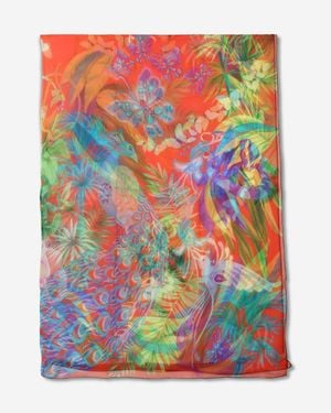 Chopard Animal World Coral And Organic Silk Chiffon Stole 95005-0473 - Multicolor