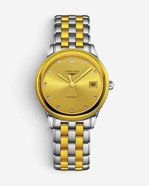 Longines Flagship Steel & 18K Pvd Automatic Watch L4.774.3.37.7 - Metallic