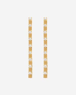 Crivelli 18K Diamond Dangle Drop Earrings E028 - Metallic