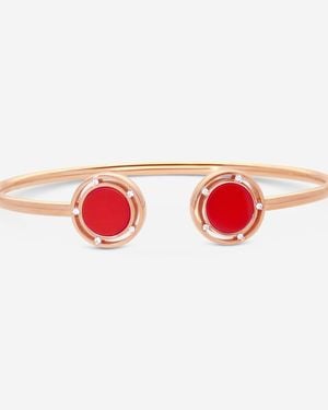 Damiani D. Side 18K Carnelian & Diamond Cuff Bracelet 20086731 - Red