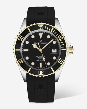 Revue Thommen Diver Rubber Stainless Steel Automatic Watch 17571.2847 - Black