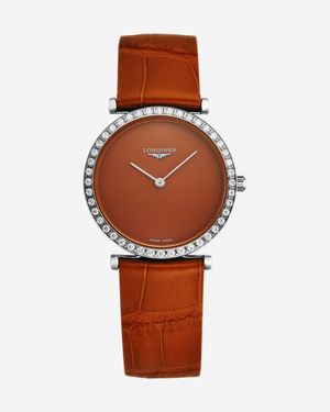 Longines Lagrande Stainless Steel Diamond Quartz Ladies Watch L4.523.0.92.2 - Brown