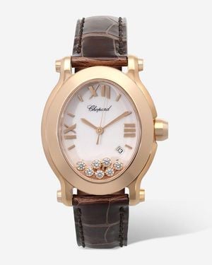 Chopard Happy Sport 18K Diamond Quartz Ladies Watch 275350-5001 - Metallic