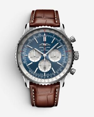 Breitling Navitimer Chronograph Stainless Steel Automatic Watch Ab0137211C - Blue