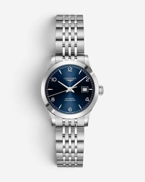 Longines Record Stainless Steel Automatic Ladies Watch L2.321.4.96.6 - Blue