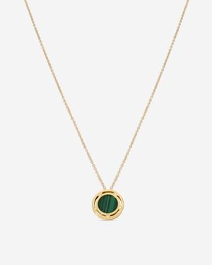 Damiani D. Side 18K Diamond & Malachite Pendant Necklace 20082542 - Metallic
