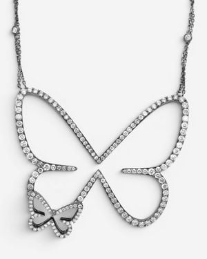 Messika Butterfly 18K Blackened Diamond Pendant Necklace 04788-Bg - Metallic