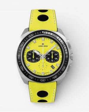 Junghans 1972 Chronoscope Fis Lemon Stainless Steel Limited Edition Quartz Watch 41/4369.00 - Metallic
