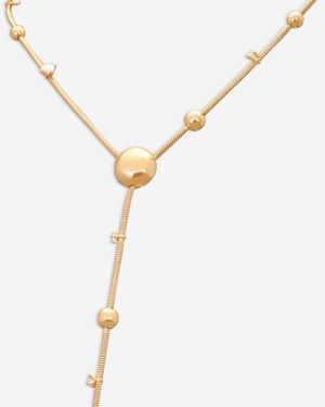 Mattia Cielo Rugiada Gocce 18K Diamond Lariat Necklace Ljwr296-P - Metallic