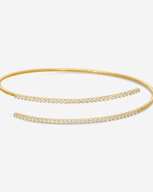 Mattia Cielo Rugiada Tennis 18K & Titanium Diamond Bracelet Ljwr304-Ym - Metallic