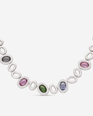 Gubelin Madagaskar 18K & Spinel, Tourmaline & Diamond Necklace 42K-1133.2-100017766 - Metallic