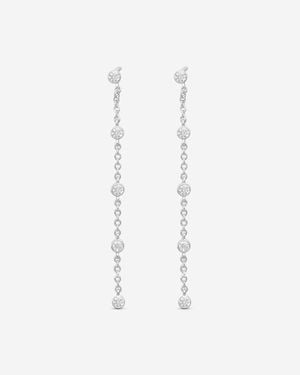 Memoire Cascade 18K Diamond Drop Earrings Fezy105-Wg - White