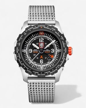 Luminox Bear Grylls Survival "Never Give Up" Stainless Steel Gmt Quartz Watch Xb.3762 - Metallic