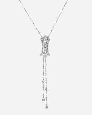 Damiani Burlesque 18K, Round Brilliant Cut Diamond 0.81Ct. Tw. Lariat Necklace 20049153 - White