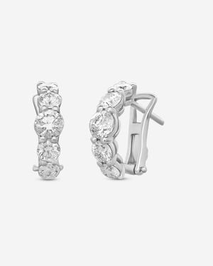 Ina Mar 18K 1.32 Ctw. Round Diamond J Hoop Earrings Aeg11006Be-Wqj1 - White