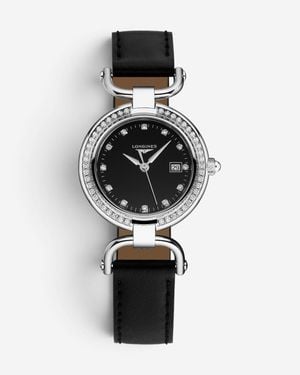 Longines Equestrian Stainless Steel Diamond Quartz Ladies Watch L6.131.0.57.0 - Black