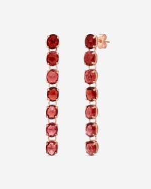 Nanis 18K Garnet Earrings Oa36-565 - Red