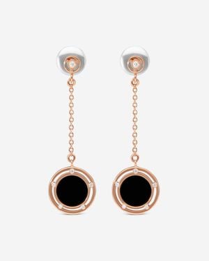 Damiani D. Side 18K Diamond & Onyx Drop Earrings 20086900 - White