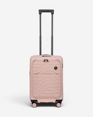 Bric's Ulisse Spinner 21" Carry On With Pocket Suitcase B1Y08428.254 - Pink