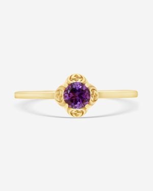 Gucci Interlocking G Motif 18K Amethyst Ring Sz. 5.5 Ybc662428003011 - Pink