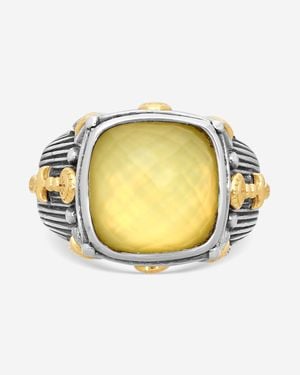 Konstantino Gen K 2 Sterling & 18K Gemstone Ring Sz. 7 Dmk214 - Metallic