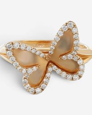 Messika Plaque Butterfly 18K Diamond Ring Sz. 6 04150-Pg-52 - Multicolor