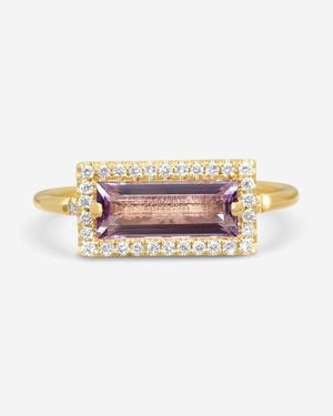 Suzanne Kalan 14K Diamond & Rose Quartz Ring Sz. 6.5 Pr364-Ygrdf - Pink